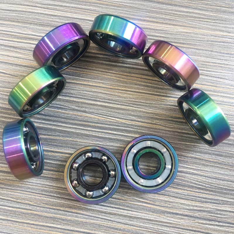 Hot sales ball bearing 608 with rainbow colors bearing 8*22*7mm